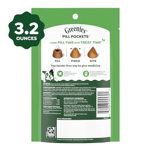 Greenies Pill Pockets Small Dog Treats, Chicken Flavor, 3.2 oz - size: 30 Count (Pack of 1)