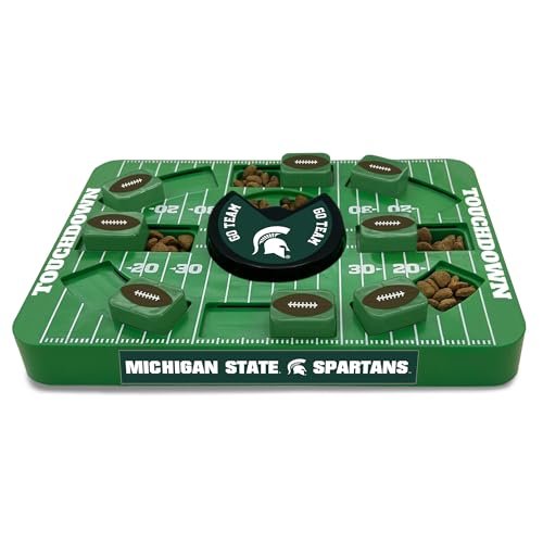 Pets First NCAA Michigan State Large Puzzle Toy, New Size, Interactive Dog Treat & Slow Feeding Toy - color: Michigan State Spartans, size: Large