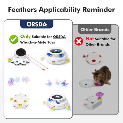 ORSDA 12 Pcs Feathers Replacement Accessories, ONLY Fits T60/ T62