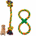 Figure-8 Rope Dog Toy for Large Dogs, Heavy-Duty Tug Toy - 2 Count - size: 2-Pack Set