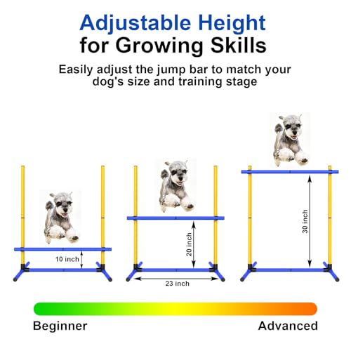 Dog Agility Hurdle, 4 Jump Bar Sets Indoor Outdoor Backyard Train - color: Hurdle 4-sets