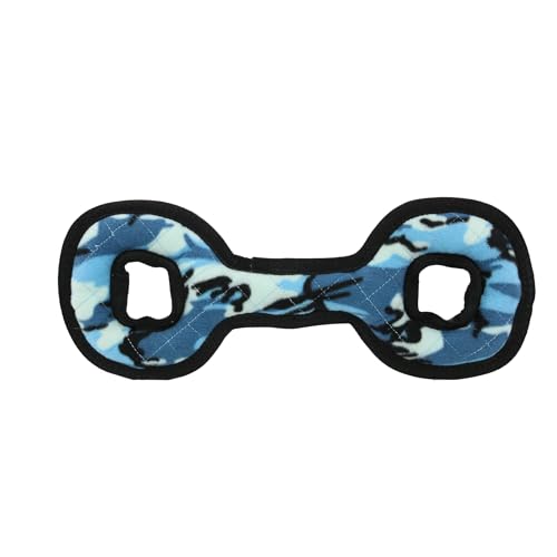 TUFFY® : TugOWar Dog Toy: Ultra Durable Plush Toy with Multiple Layers & Reinforced Seams, Washable and Floats, Original Construction - color: Blue Camo TugOWar