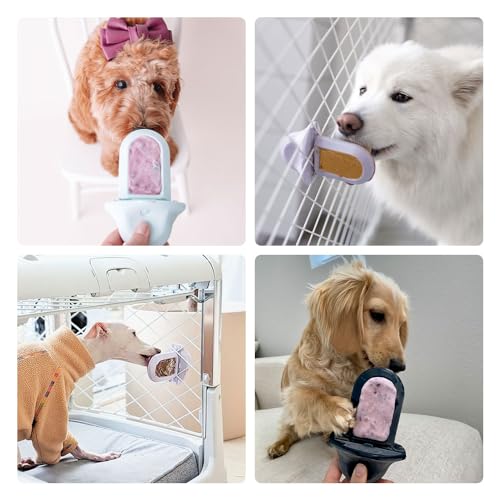Diggs Groov Crate Training Aid for Puppies and Nervous Dogs – Calming Lick Mat for Crate Training & Separation – Puppy Enrichment Toy with Freezer Shell – BPA-Free – (Ice) - color: Ice