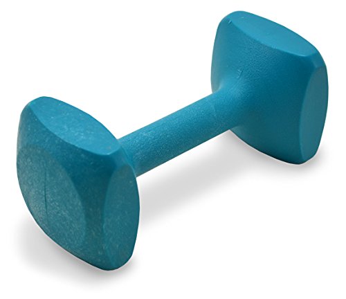 J&J Dog Supplies Obedience Retrieving Dumbbell with 2 3/4" Ends, 3" Wide Bit and 13/16" Diameter Bit, Teal , Medium - color: Teal, size: Medium