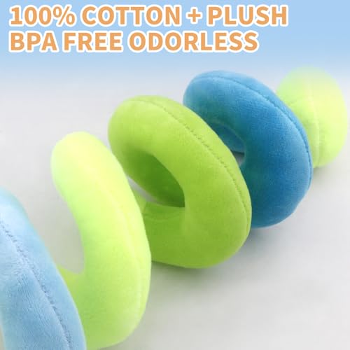 Caterbee Baby car seat Toys, Activity Spiral hangings pram Toys, Plush Crib Toys with Squeaky for boy or Girl, 0 Months up (Duck) - color: Yellow-duck