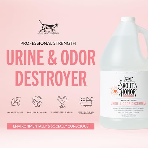 SKOUT'S HONOR Cat Urine and Odor Destroyer One Gallon Refill, 128 oz - size: 128 Fl Oz (Pack of 1)