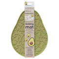 Enrichment Lick Mat: Avocado - Grooved Dog Feeding Pad, Food Grade Silicone, Spread Food Or Treats onto The Mat, Pet Soothing, Suction Back - style: Avocado
