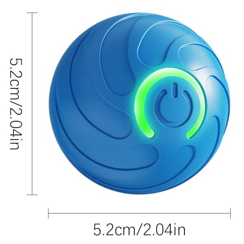 Smart Jumping Ball Toy for Dogs, Duraspin Dog Bouncing Ball, Interactive Bouncing Toys for Puppy Toys （2Pack-Orange & Bule） - color: orange & blue