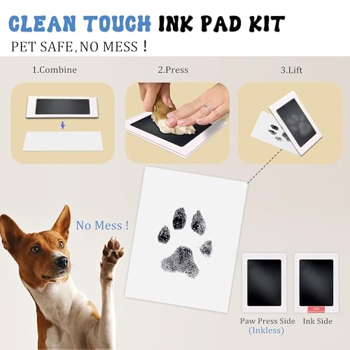 MYPAWLETS Inkless Pet Paw Print Kit,Dog&Cat Pawprint Ink Pads,4 Pack XL - size: Large (4 Pack)