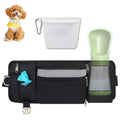 Dog Treat Pouch for Leash Waist Belt Bag, Premium Dog Treat Bag for Dogs Training Puppy Walking Fanny Pack with Divider Zipper Carrier Pocket, Water Bottle Holder, Silicone Insert,Clip,Black