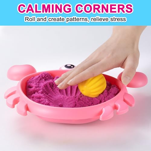 Carolart Mini Crab Sandbox, Sensory Bin with Color Changing Sand - style: Crab