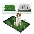 HQ4US 4LEGS Grass Pee Pads for Dogs Potty with Foldable Dog Litter Box - size: Large for Dog＜ 28" Length
