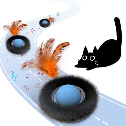 Interactive Cat Toy Ball-Automatic Motion Activated Moving Ball Toys - color: Blue