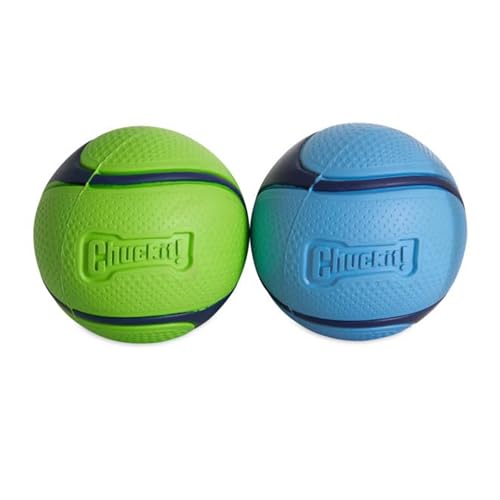 Chuckit! Sniff Ball Dog Toy, Durable High Bounce Bacon and Peanut Butter Scented Rubber Dog Ball Fetch Toy, Medium, (Pack of 24) - size: 24-Pack, style: Duo