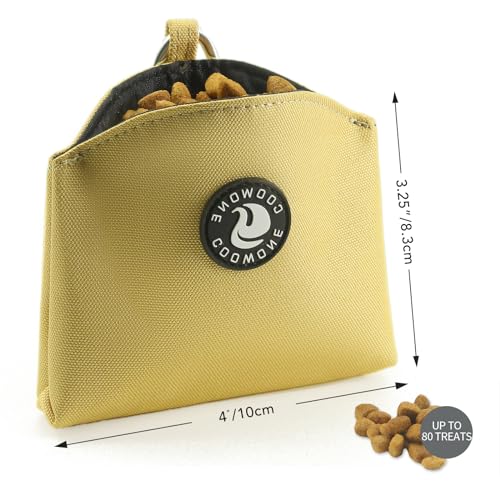 Dog Treat Pouch Magnetic Closure Small Dog Training Treat Pouch Pocket Sized Small Dog Treat Pouch with Clip (Khaki) - color: Khaki