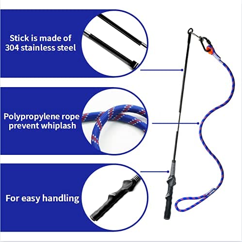 Flirt Pole for Dogs-Interactive Lures Durability Rope,Chase and Tug of war Puppy Toy，Outdoor Dog Agility Training Equipment Plush，Teaser Chew Pet Kits for Small Medium Dogs