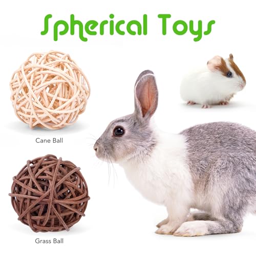 Bunny Toys for Rabbits Hamster/Guinea Pig Toys Natural Timothy Hay Sticks - size: 24Pack-Set
