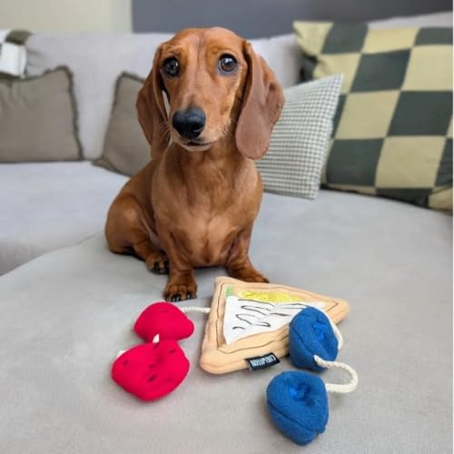 CHEWFFON Crepe Snuffle Dog Toy, Interactive Play with Treat Pockets - style: Crepe