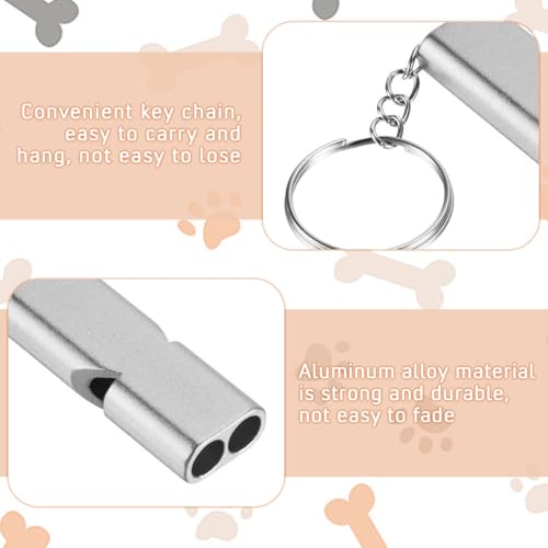 2 Pack Dog Whistle, Portable Dog Training Whistle, Dog Whistle to Stop Barking Neighbors Dog for Recall and Pet Behavior Control (Black+Whie)