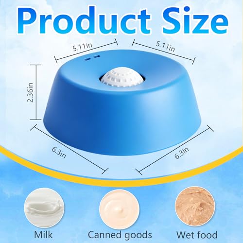 Slow Feeder Dog Bowls for Liquid Treat,Dog Licking Bowl with Rolling Balls,Calming Lick Bowl, Dog Lick Ball Bow for Wet Food Bone Broth & Yogurt for Large Medium Small Puppy Breeds (Yellow) - color: Yellow