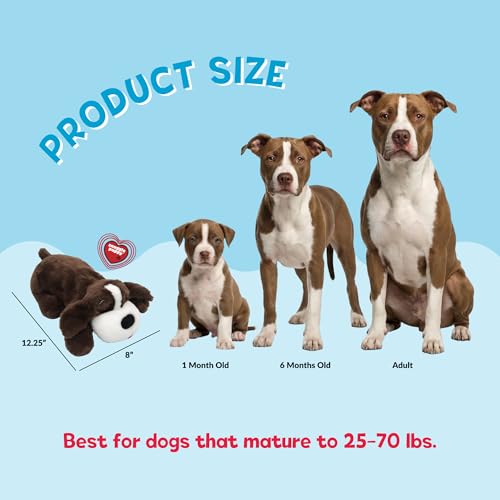Snuggle Puppy Heartbeat Toy, Calming Comfort, Breed Buddies Bully Breed - color: Mocha