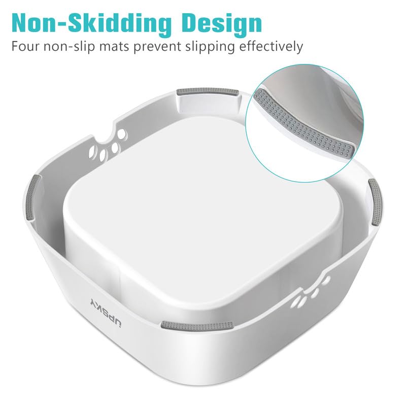UPSKY 35oz No-Spill Pet Water Bowl, Slow Water Feeder for Dogs and Cats - color: Grey