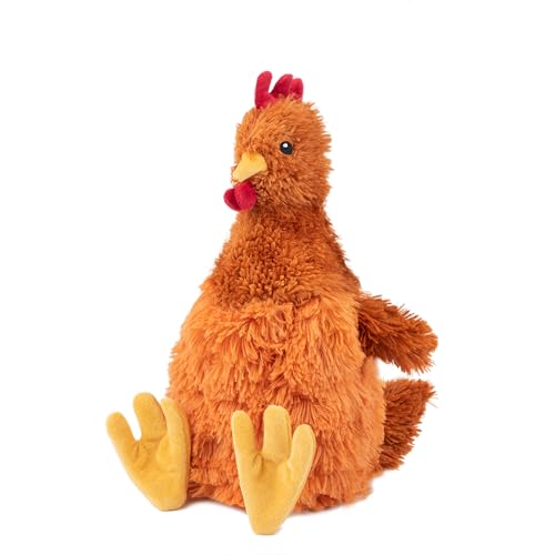 Best Pet Supplies Interactive Squeaky Dog Toy - Crinkle Chicken, Brown - color: Crinkle Chicken (Brown), size: Large