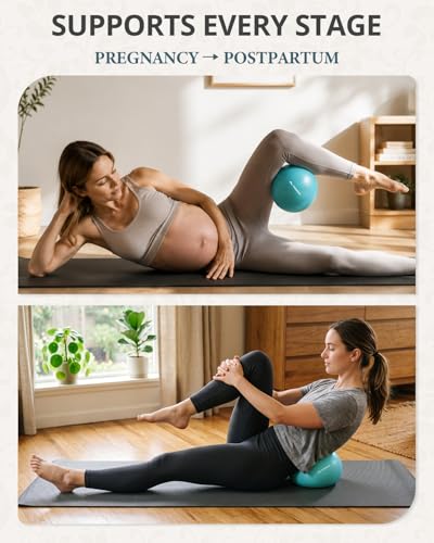 Trideer 7-8 Inch Pilates Ball with Pump, Small Exercise Ball, Core & Rehab - color: Turkis
