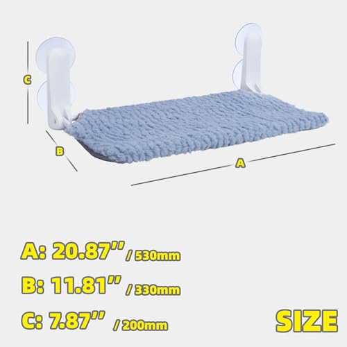 AIWIKIDE Cat Window Perch, Easy Install Bracket, Portable Wall Hammock for Indoor Cat, Light Blue - color: Light Blue, size: Cover - 1 Piece
