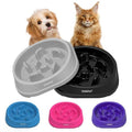 YINEYA 2PCS Anti-Choking Slow Feeder Dog Bowls Small Size Dog, Slow Feeder Cat Bowl, Supplies and Puzzle for Pet - color: B - Gray & Black, size: Small