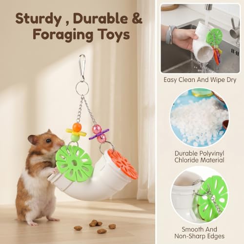 Rat Toys, Rat Foraging Toy for Various Treats Rats Cage Accessories