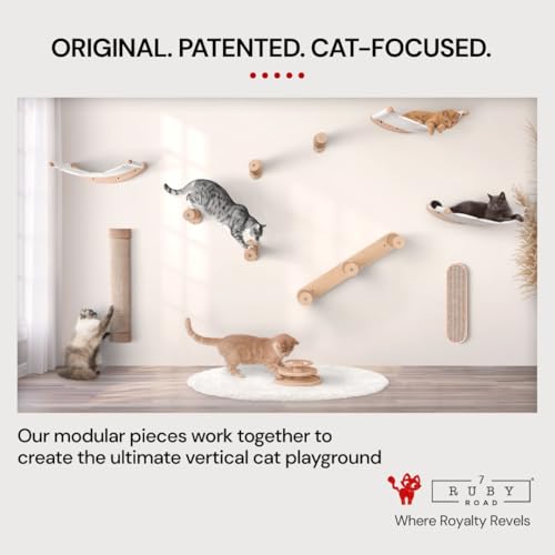 7 Ruby Road Wall Mounted Cat Scratcher, Replaceable Sisal Scratching Post