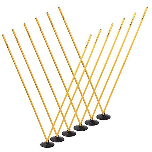 Champion Sports Agility Training Pole & Hurdle Sets – Speed, Footwork & Coordination Drills, Indoor/Outdoor PVC Poles - style: Pro Agility Pole Set