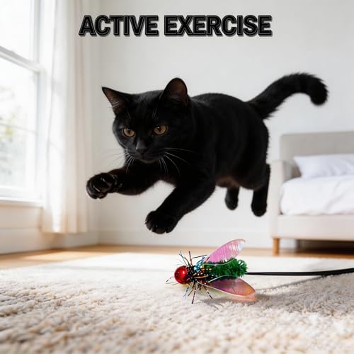 4 PCS Simulation Insect Cat Toy Attachments