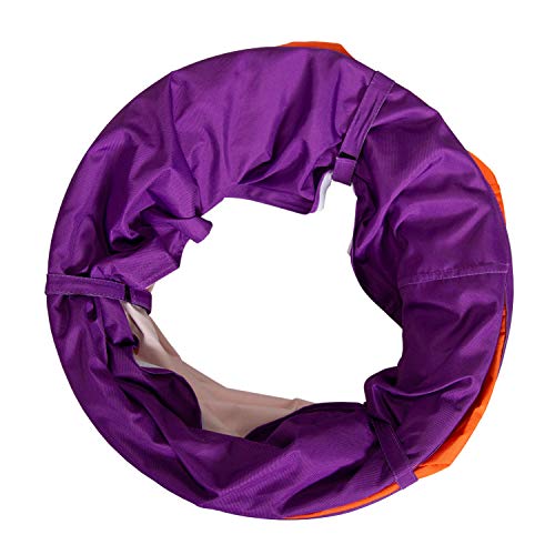 Pacific Play Tents 20509 Institutional Tunnel, 6' x 19" Diameter - Orange/Purple - color: Orange/Purple