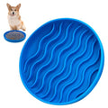 Fhiny Slow Feeder Dog Bowl Non-Slip Silicone - Blue Pet Food Dish for Fast Eaters, Dishwasher Safe - color: Blue