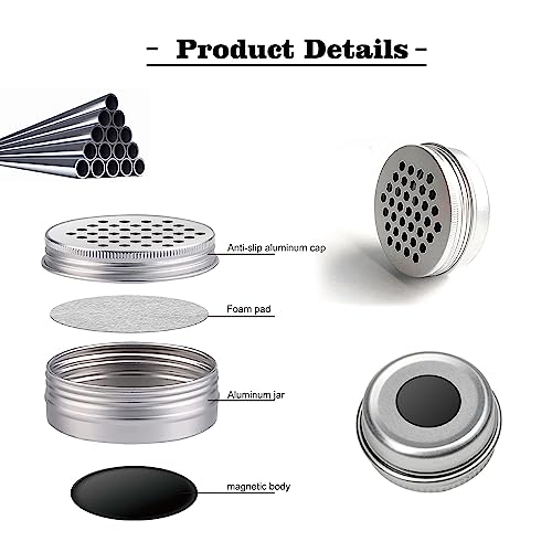 12 Pack Dog Scent Work Tins Training Kit Nose Work Magnetic Dots Scent Work Containers for Dogs Training Metal Box Smell Aluminum Cans with Lids (12pack)