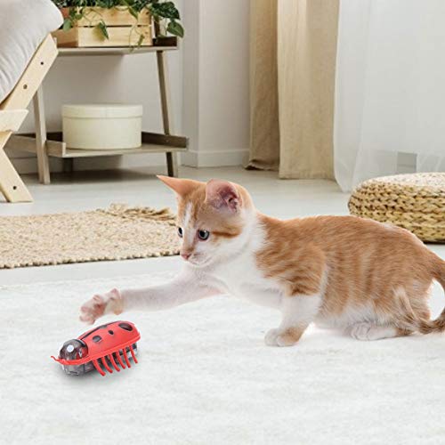 Zerodis Cat Interactive Toys, 7Pcs Mini Cute Cat Playing Toy Electric Funny Interactive Toy with Battery for Cats Kitten Training Playing Chewing