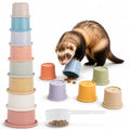 Ferret Enrichment Interactive Foraging Treat Cups, 8pcs Stacking Set