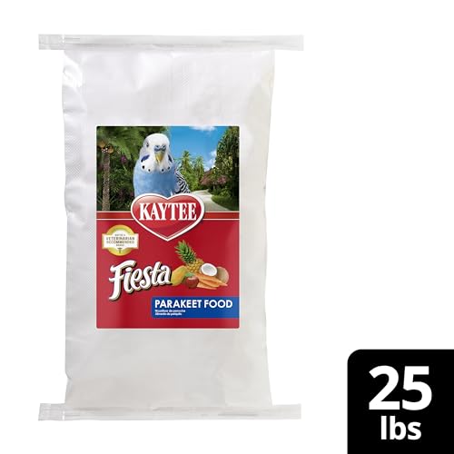 Kaytee Fiesta Parakeet Food, Nutritious and Fun Blend, 25 Pounds - size: 25 Pound (Pack of 1)