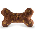 Dog Diggin Designs Chewy Vuiton Plush Dog Toy Bone | Luxury-Inspired Parody Designer Bone with Squeaker, Soft Plush Chew & Play Dog Toy – Prêt-à-Porter Play! - color: Brown Bone, size: Large