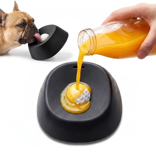 Dog Lick Bowl with Rolling Ball, Slow Feeder & Dog Enrichment Toy