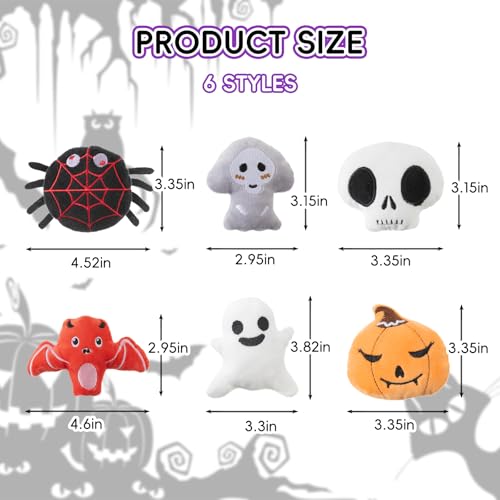 6pcs Halloween Catnip Toy，Indoor Pumpkin Ghost Shaped Cat Toy Plush Interactive Chew Bite Toys for Cat Kitten Indoor Festive Holiday Cat Lover Gift - color: Halloween