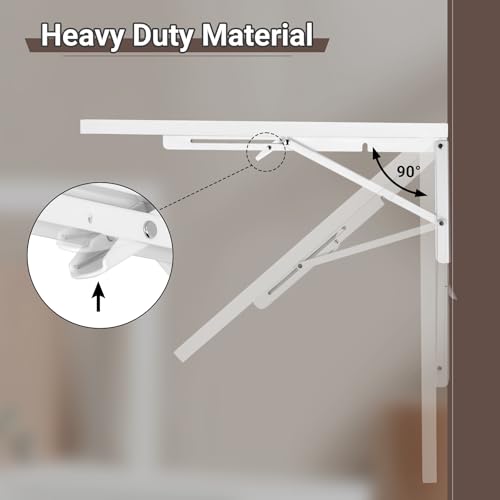 Neoaider Upgrade Wall Mounted Folding Table 31.5”L x 15.7”W, White - color: White, size: 31.5" x 15.7"