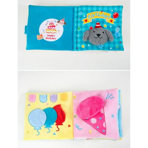 Dog Snuffle Sound Book Crinkle Hide Treat Puzzle (Birthday) - color: birthday