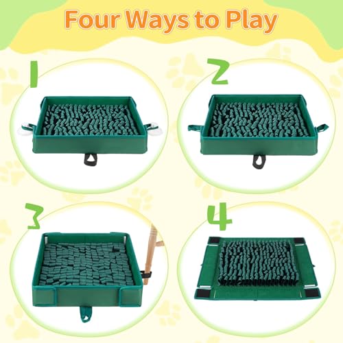 Liitrton Dog Snuffle Mat, Interactive Slow Feeding Sniff Mat for Dog, Green - color: Green