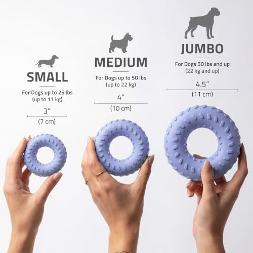Playology Dual Layer Ring Dog Toy for Aggressive Chewers, Lamb Scent - size: Small, style: Lamb
