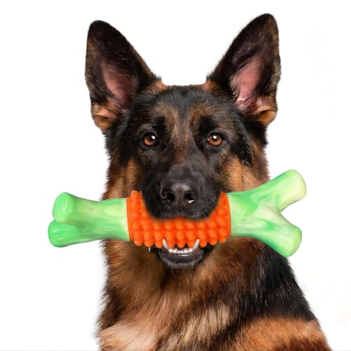 Dog Toys for Aggressive Chewers, Tough Stick Chew Bone - color: 02-orange