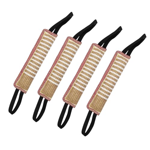 DGSL Dog Tug Toy Dog Bite Jute Pillow Pull Toy 4 Packs - color: 4 red