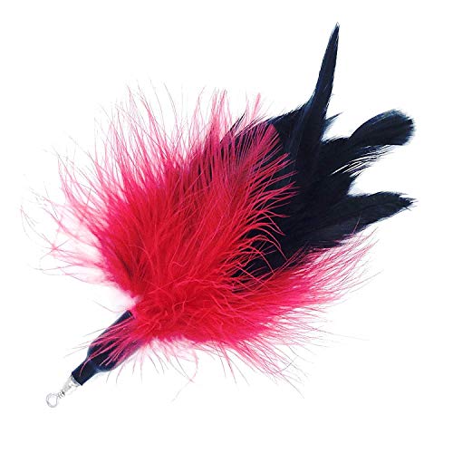 Pet Fit for Life Retractable Interactive Cat or Kitten Wand with 2 Feathers and 1 Soft Furry Combo - style: 2 Feathers + Fish